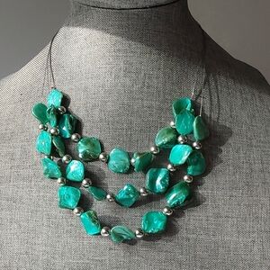 Costume Jewelry mimics TURQUOISE / 18.5" long